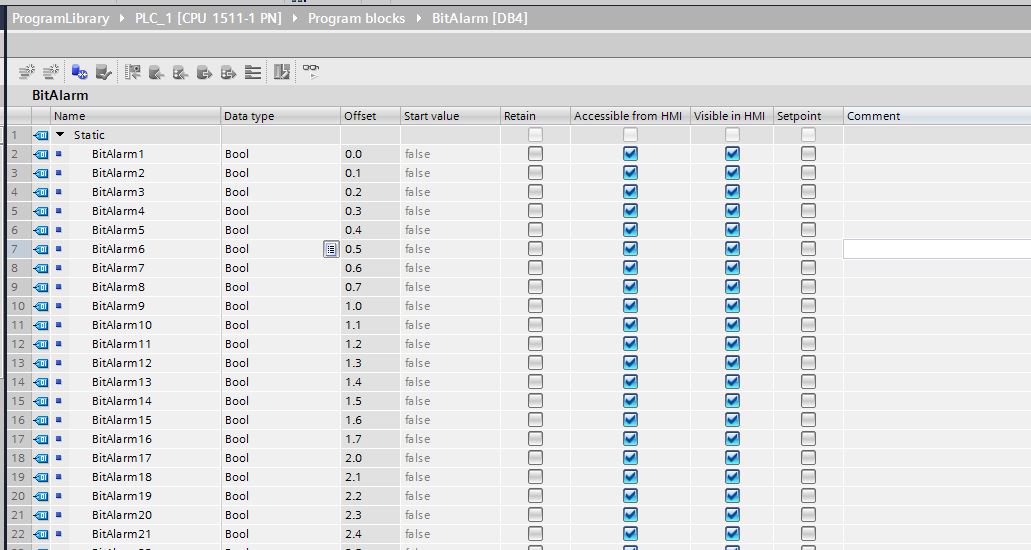 SiemensWinCC Alarm作成
