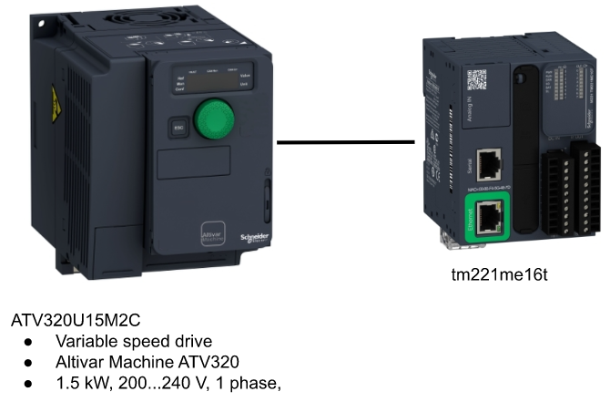 Project#Start up your ATV320_Part1_ Using M221ME16T CPU with