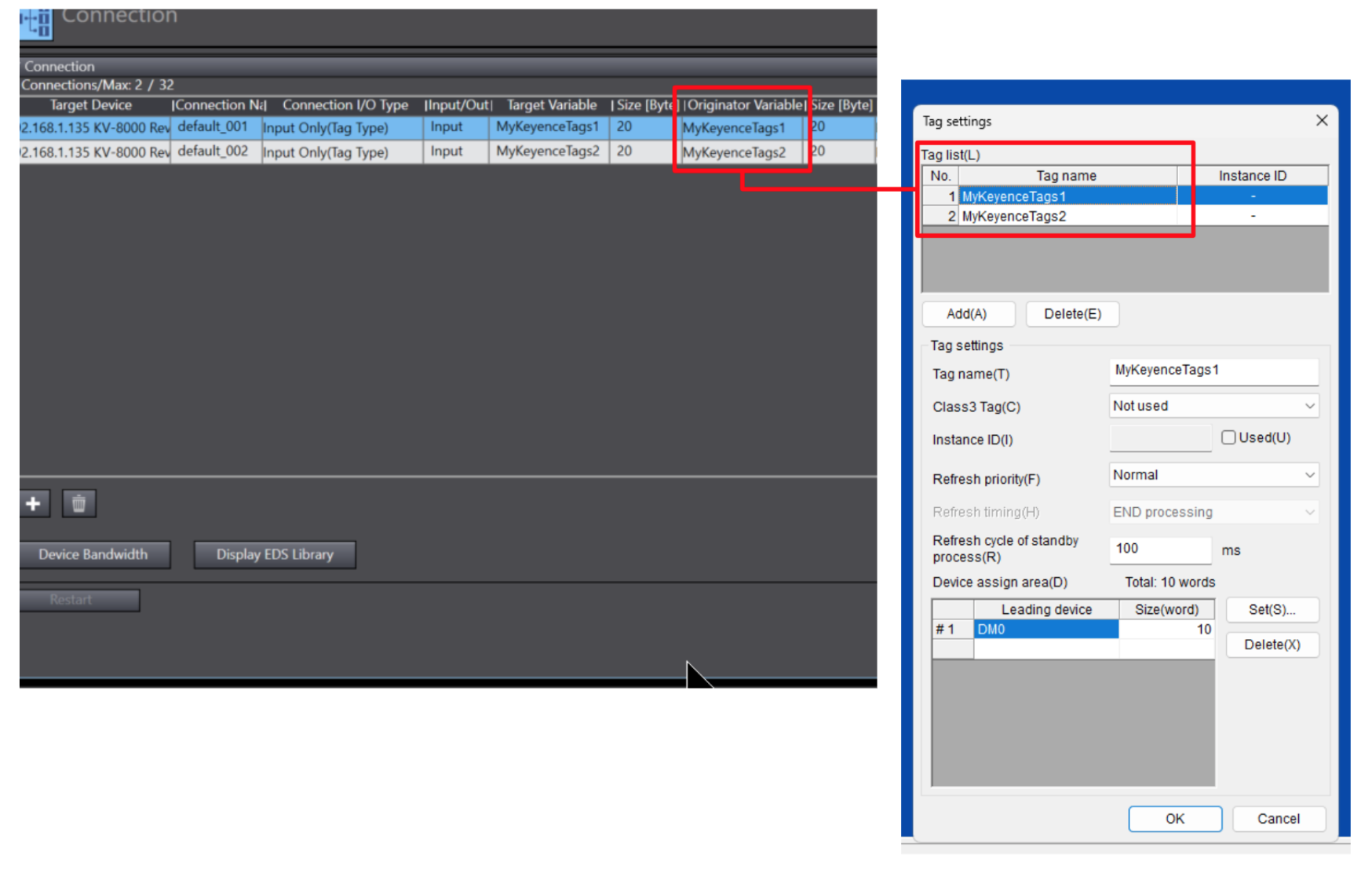 OMRON#NX102-9000とKV8000をEtherNet/IP Tag通信しよう
